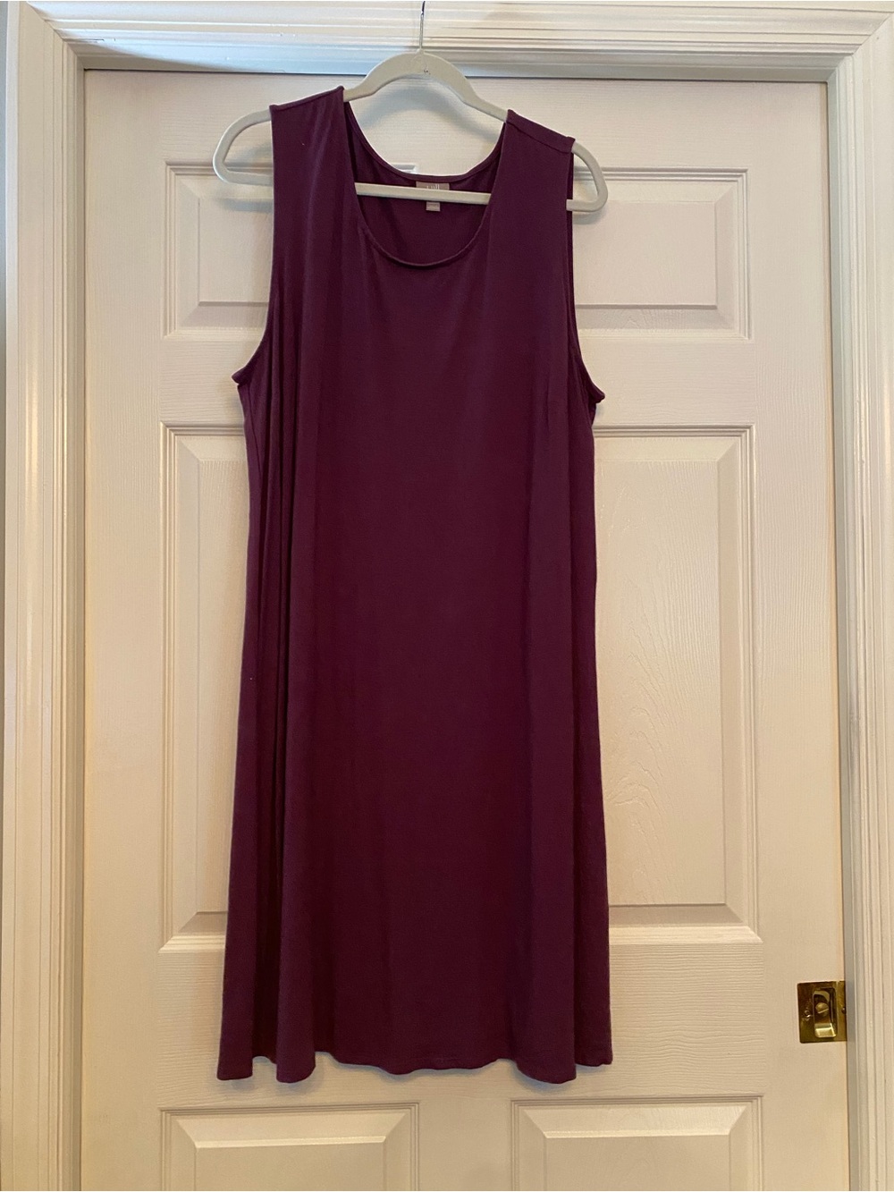 J. Jill Sleeveless Eggplant Midi Dress